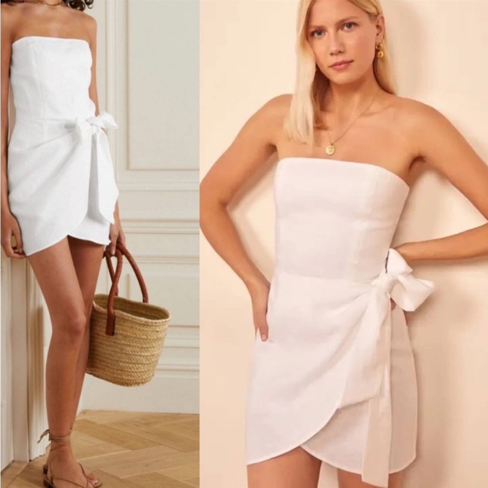 White reformation dress, size 8